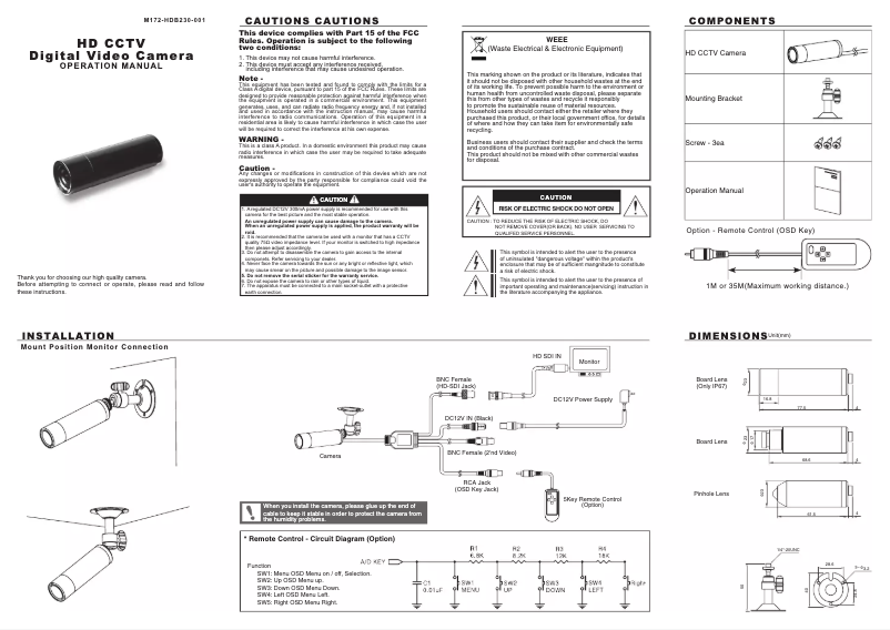 Page n°1 - Manuel utilisateur KT&C KPC-HDB230M