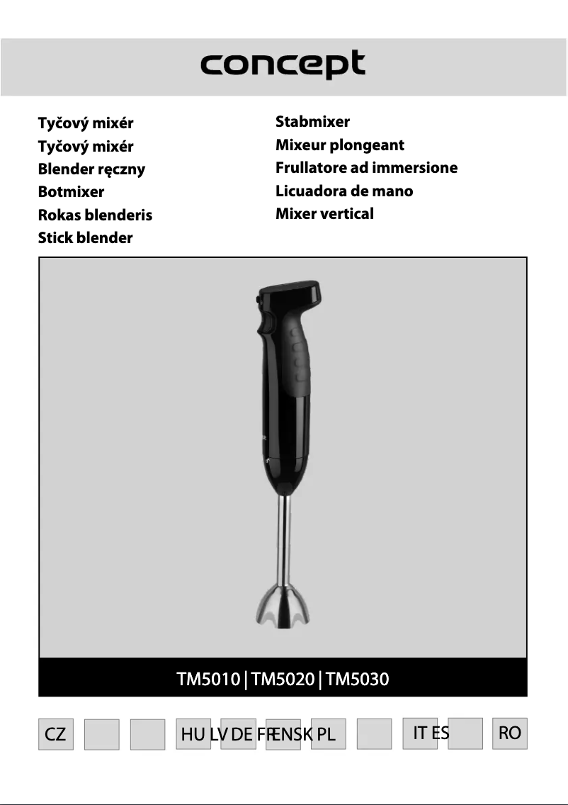 Page n°1 - Manuel utilisateur Concept TM5030