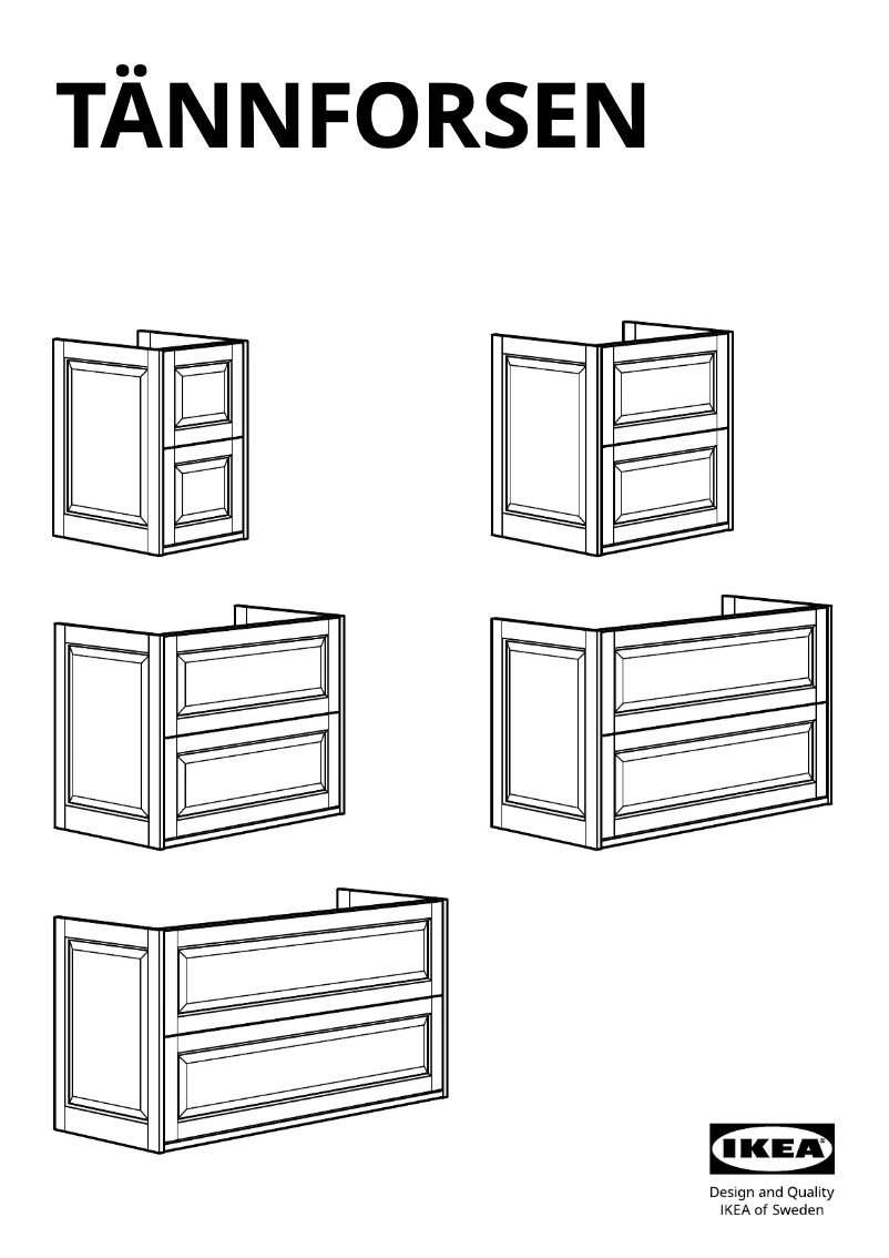 Page 1 de la notice Manuel utilisateur Ikea TÄNNFORSEN 705.351.12
