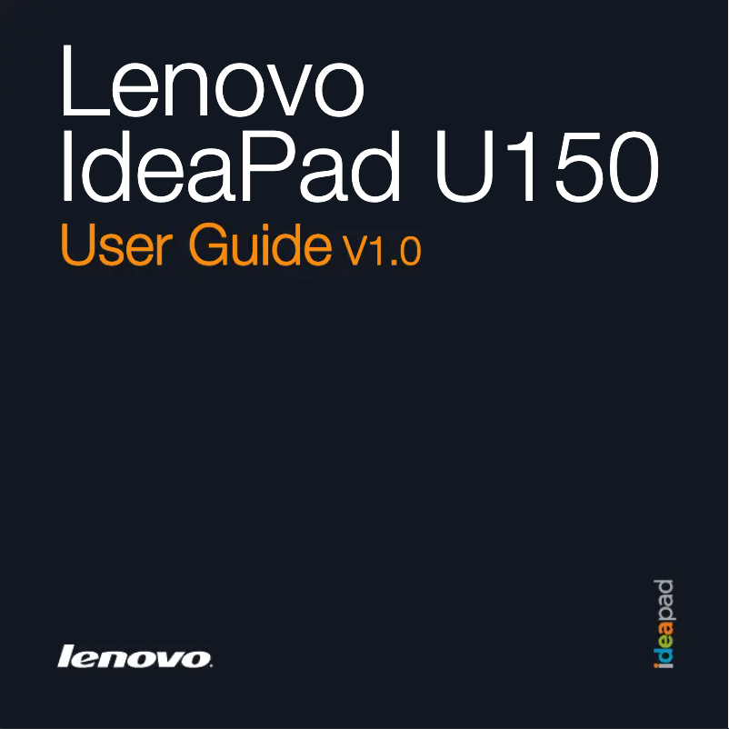 Page n°1 - Manuel utilisateur Lenovo IdeaPad U150