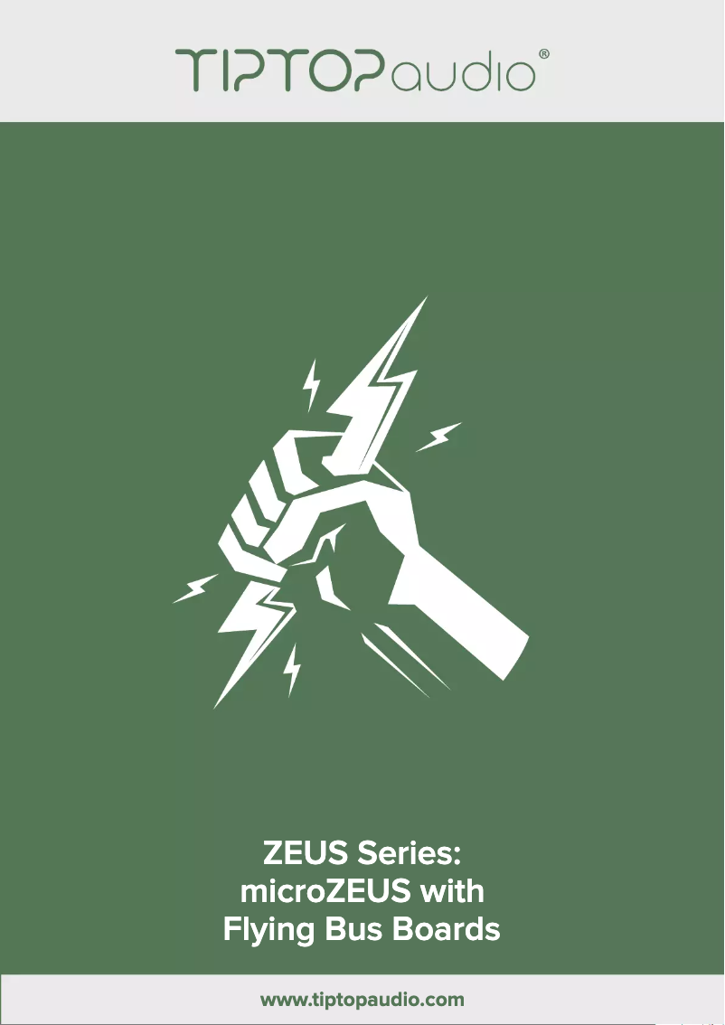 Page 1 de la notice Manuel utilisateur Tiptop Audio µZEUS