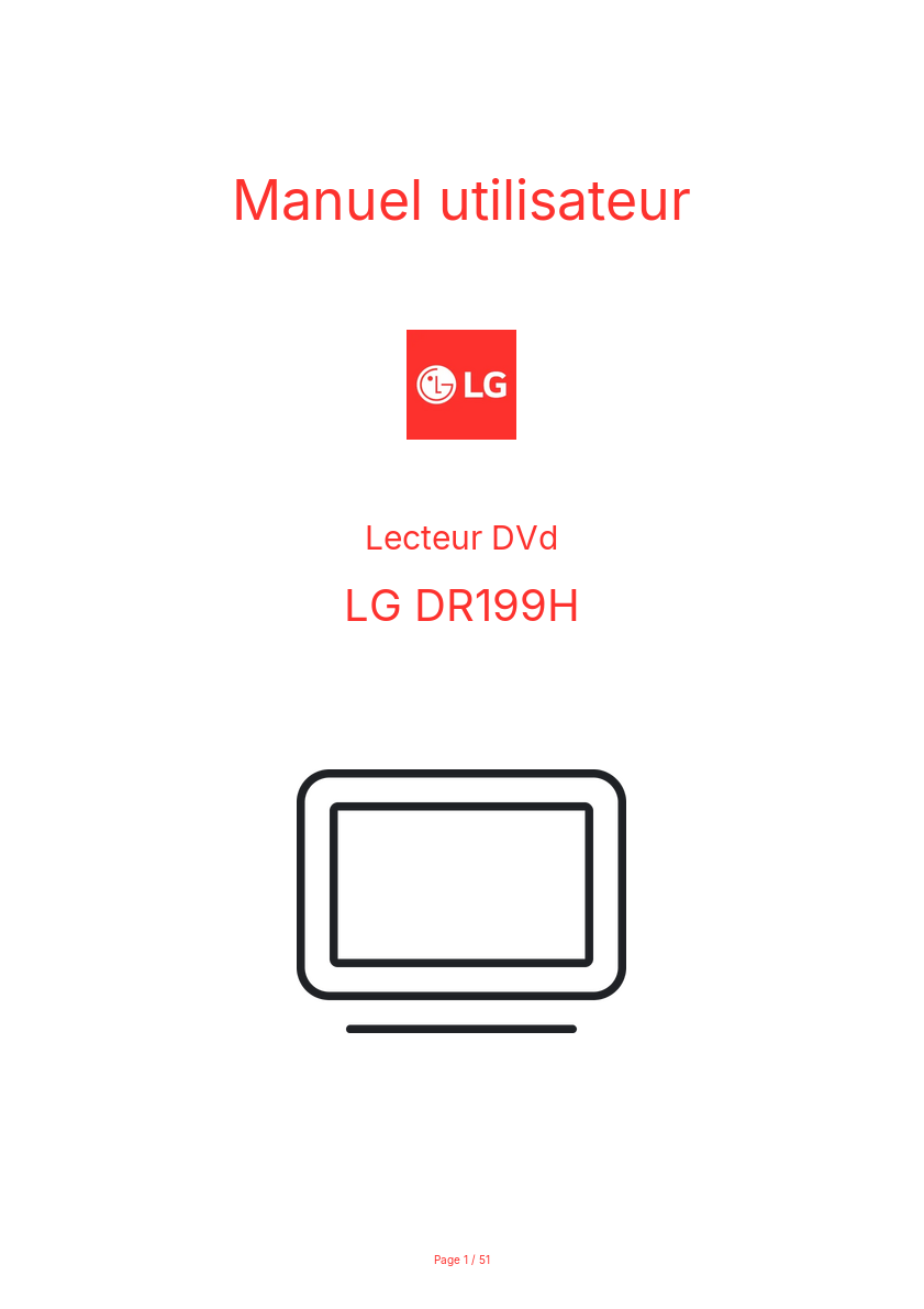 Image de la première page du manuel de l'appareil DR199H