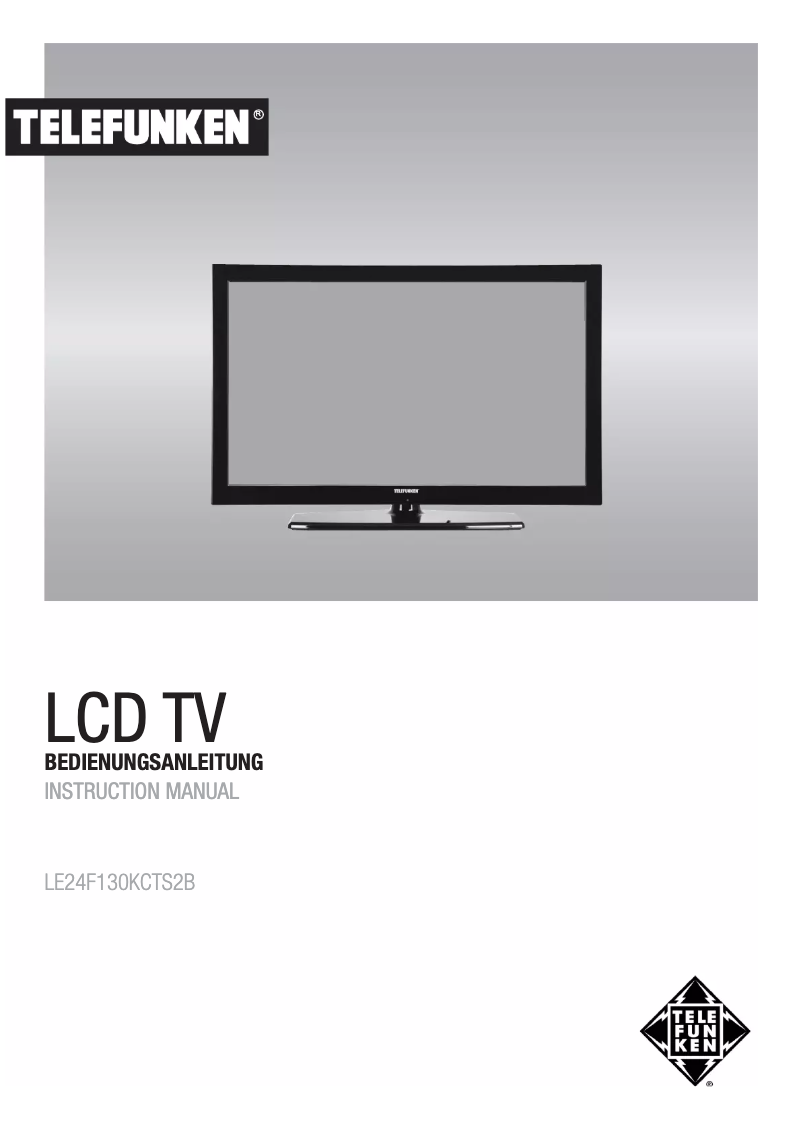 Page n°1 - Manuel utilisateur Telefunken LE24F130KCTS2B