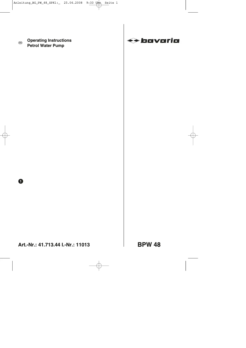 Página 1 del manual Manual de usuario Bavaria BPW 48