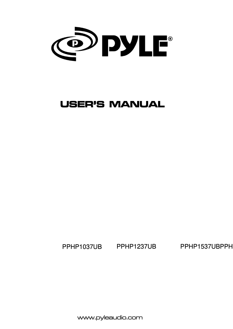 Imagen de la primera página del manual del dispositivo PPHP1237UB