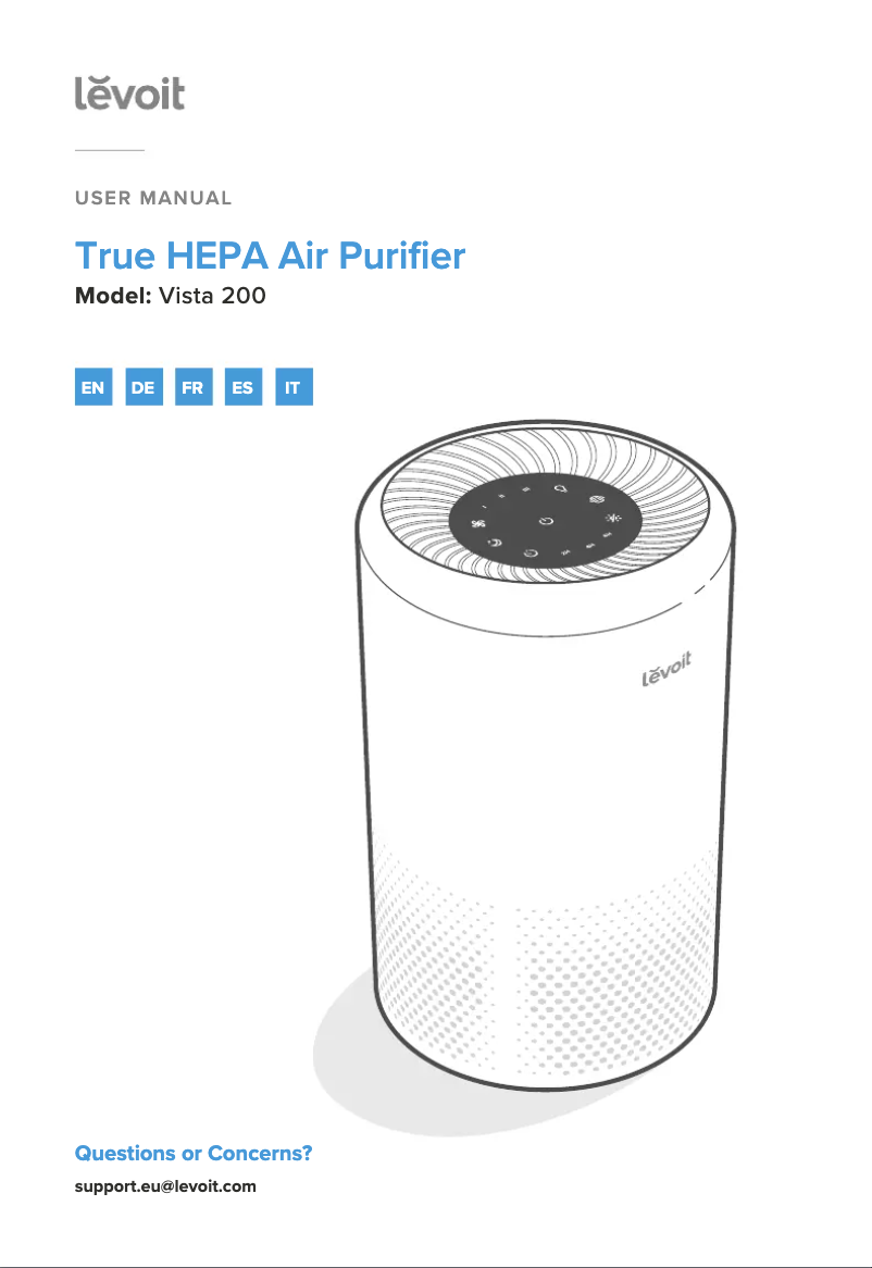 Image de la première page du manuel de l'appareil Vista 200