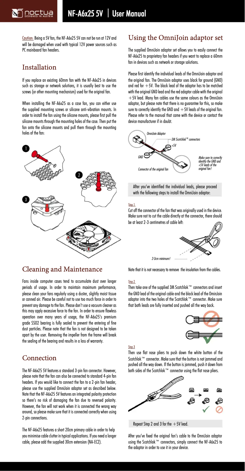 Image de la première page du manuel de l'appareil NF-A6x25 5V