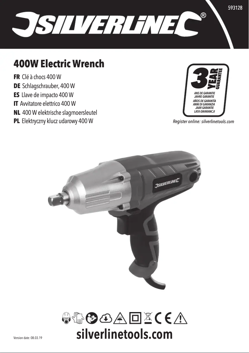 Page 1 de la notice Manuel utilisateur Silverline 593128