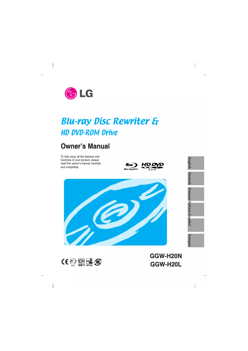 Page n°1 - Manuel utilisateur LG GGW-H20L