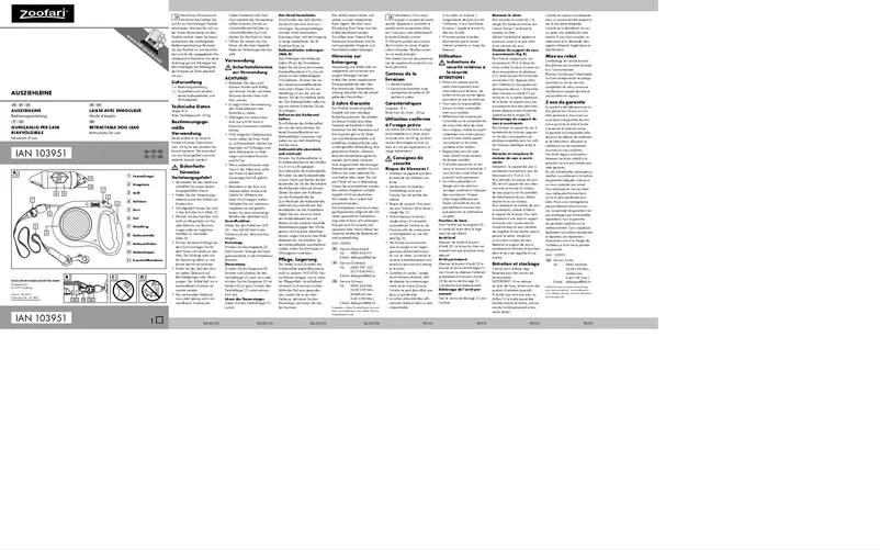 Page 1 de la notice Manuel utilisateur Zoofari IAN 103951