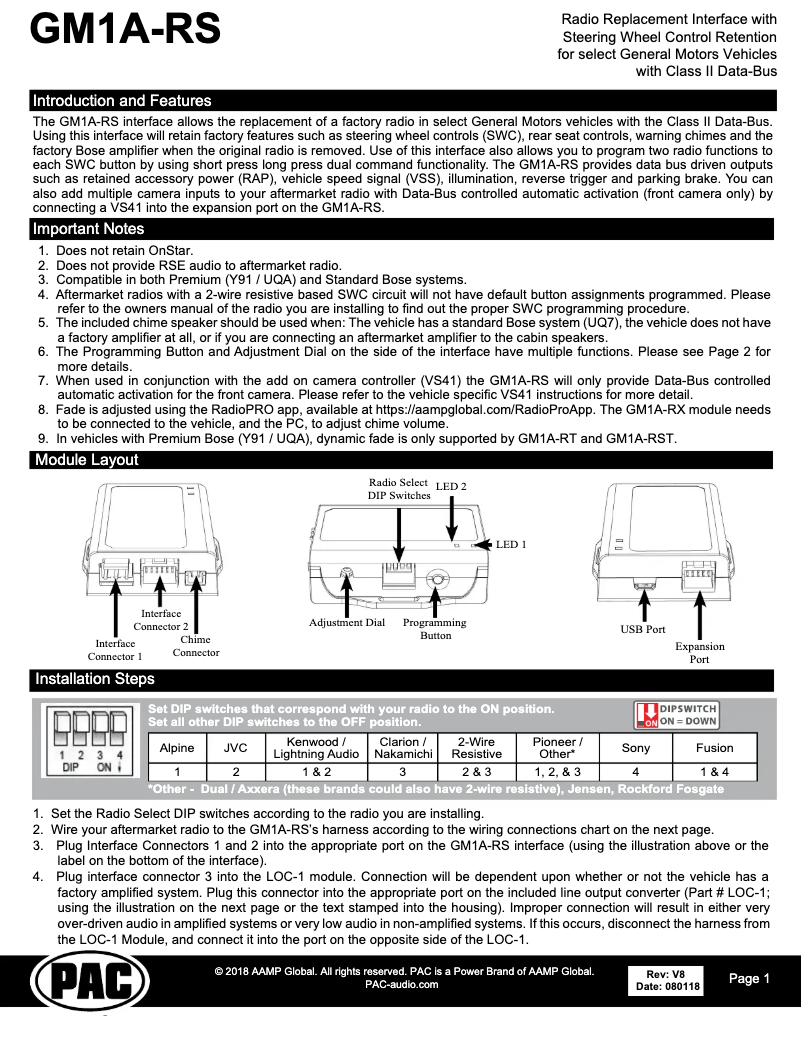 Página 1 del manual Manual de usuario PAC GM1A-RS