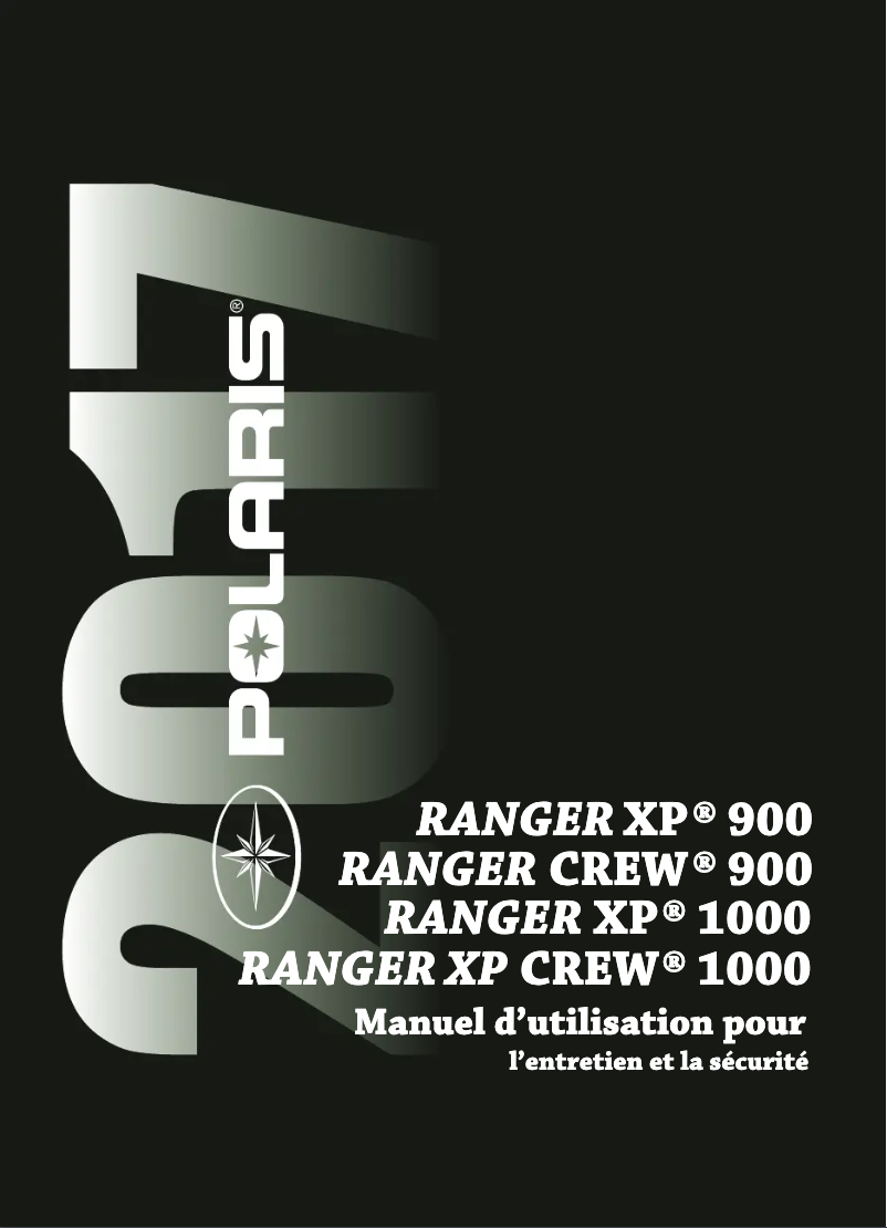Page n°1 - Manuel utilisateur Polaris Ranger XP Crew 1000 (2017)