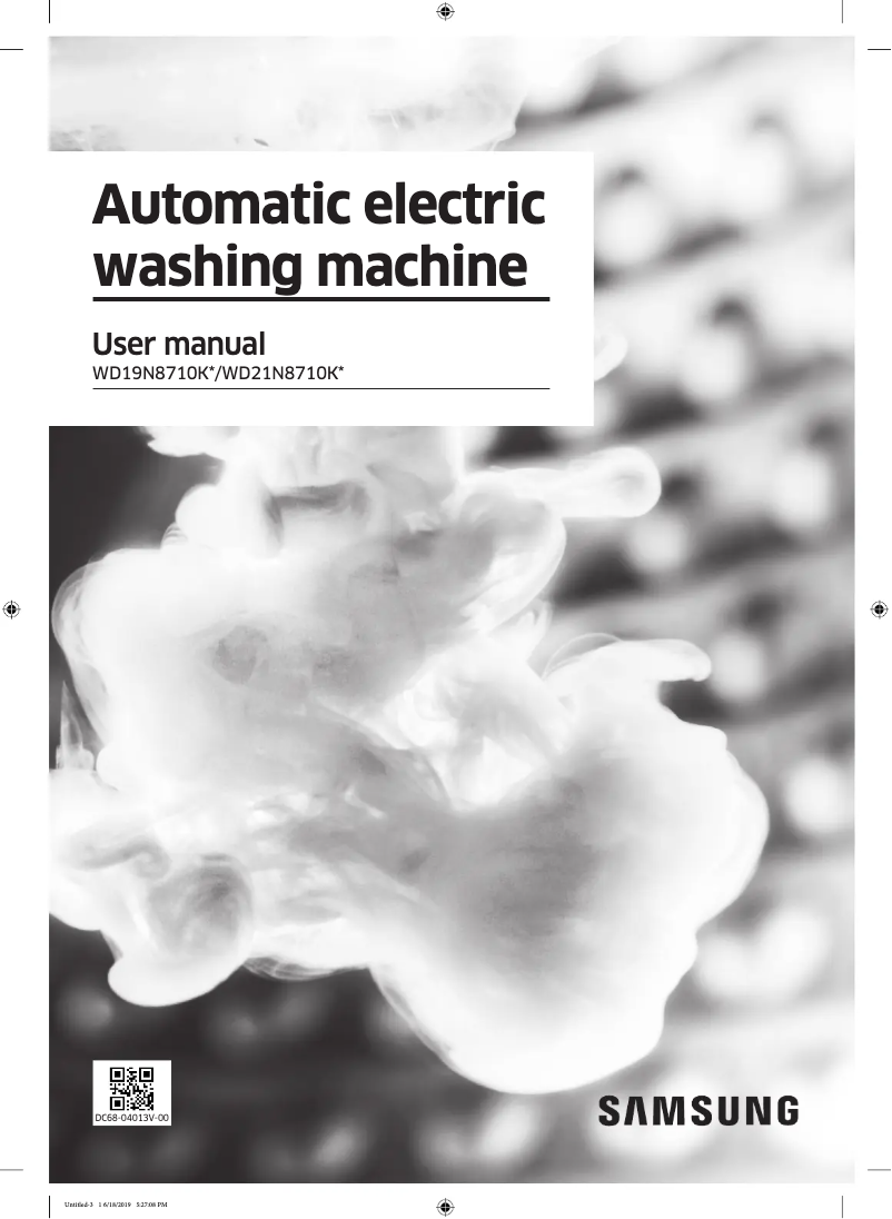 Page 1 de la notice Manuel utilisateur Samsung WD21N8710KV