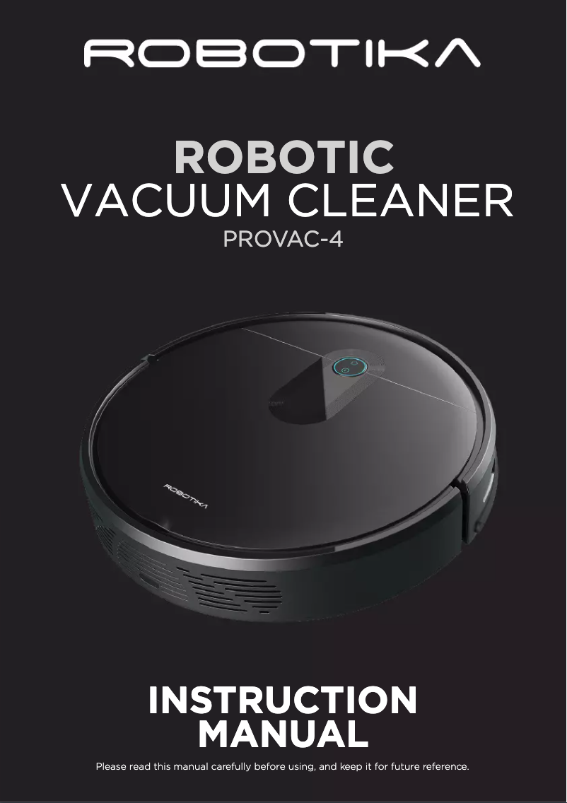 Page n°1 - Manuel utilisateur Robotika Provac-4