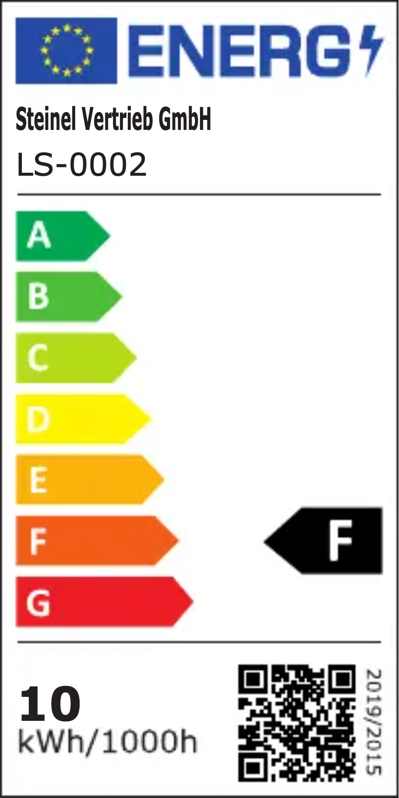 Page 1 de la notice Label énergétique Steinel L 260 S