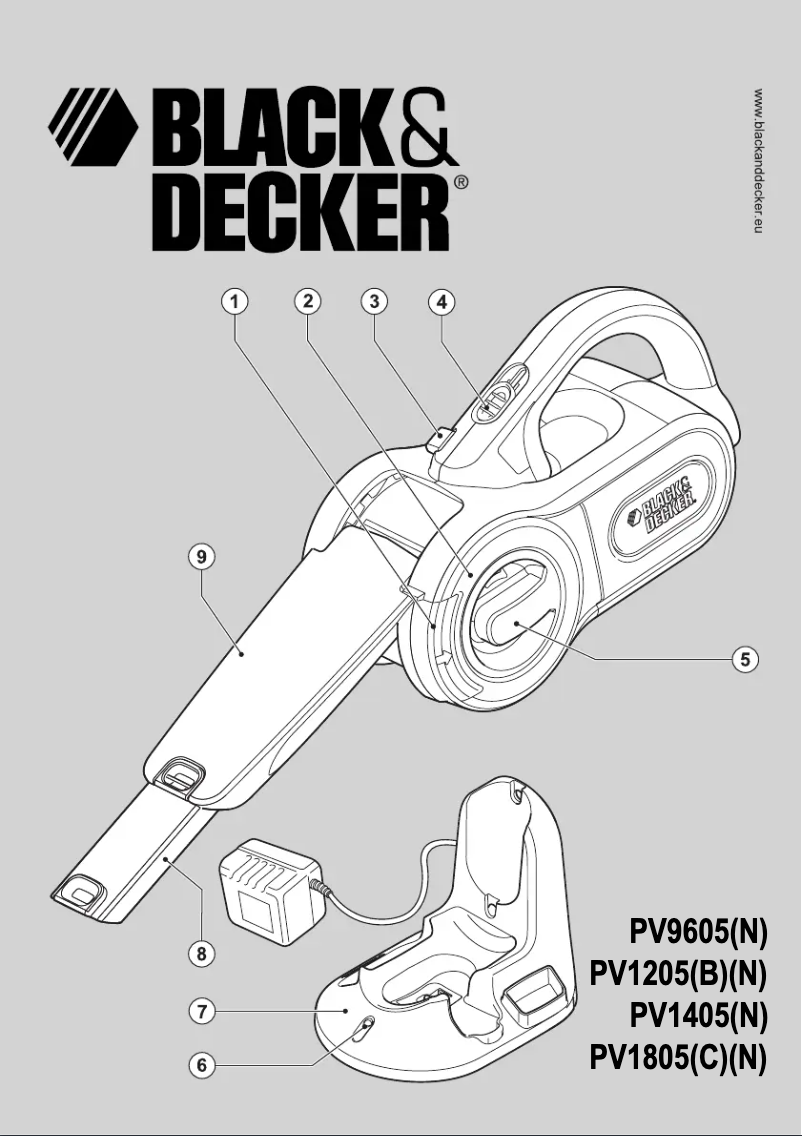 Page 1 de la notice Manuel utilisateur Black & Decker PV9605N