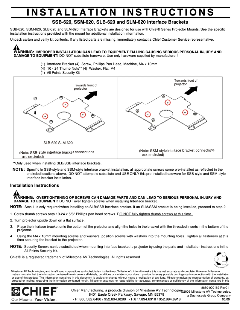 Image de la première page du manuel de l'appareil SLB620