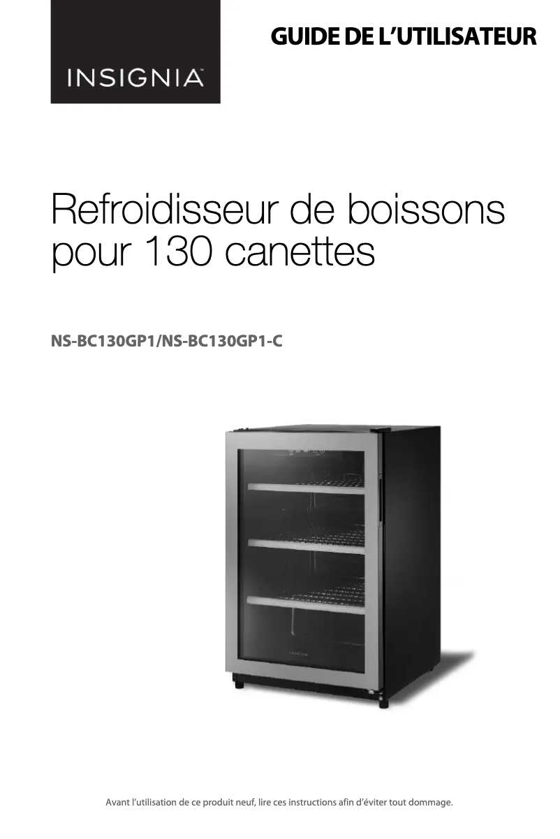 Page n°1 - Guide de démarrage rapide Insignia NS-BC130GP1