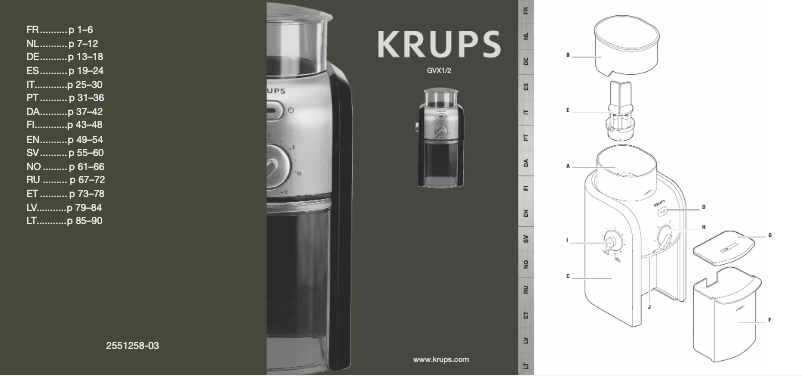 Página 1 del manual Manual de usuario Krups Expert GVX242