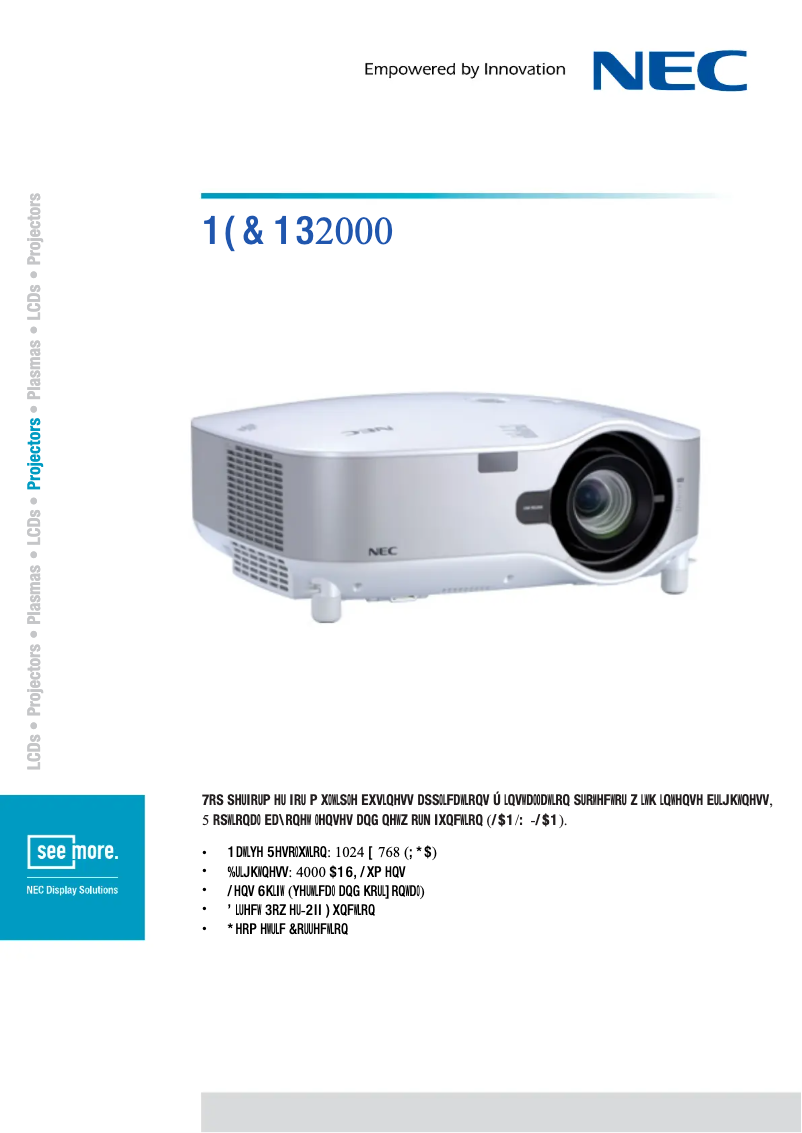 Image de la première page du manuel de l'appareil NP2000