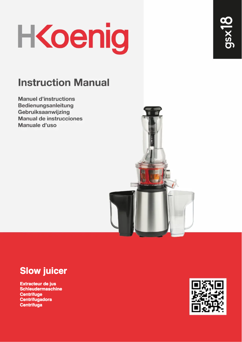 Page n°1 - Manuel utilisateur H.Koenig GSX18