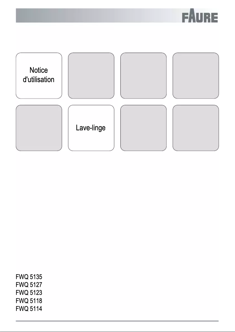 Page 1 de la notice Manuel utilisateur Faure FWQ5118