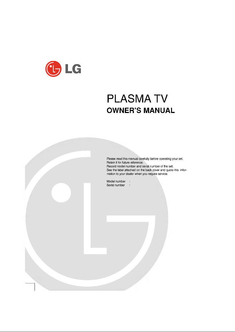 Página 1 del manual Manual de usuario LG 42PM3MVA