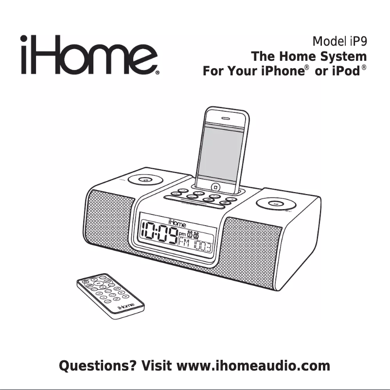 Página 1 del manual Manual de usuario iHome IP9