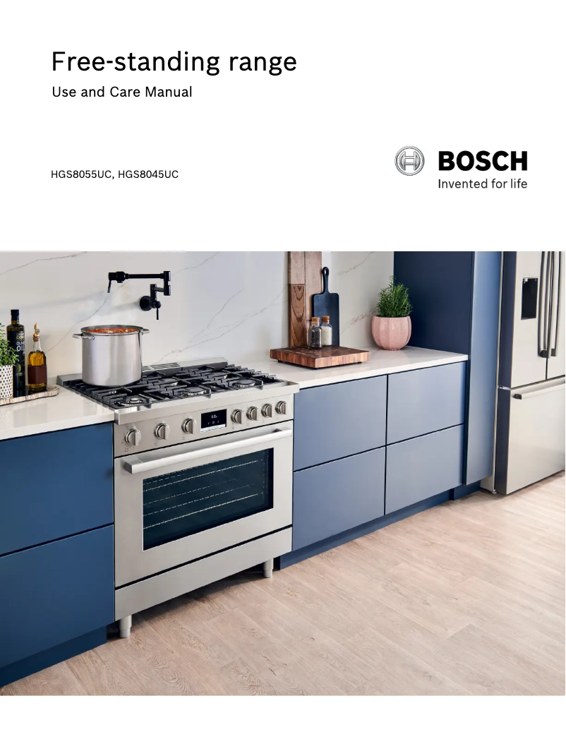 Page 1 de la notice Manuel utilisateur Bosch HGS8045UC