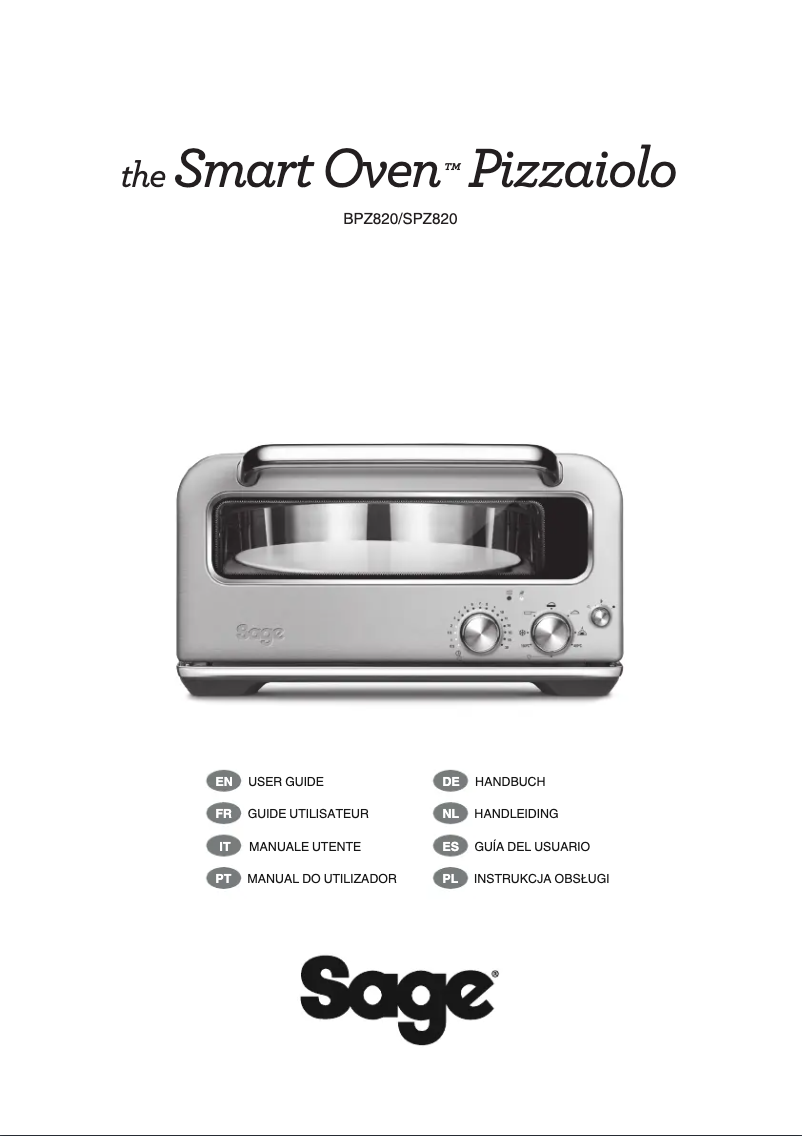 Page n°1 - Manuel utilisateur Sage the Smart Oven Pizzaiolo SPZ820