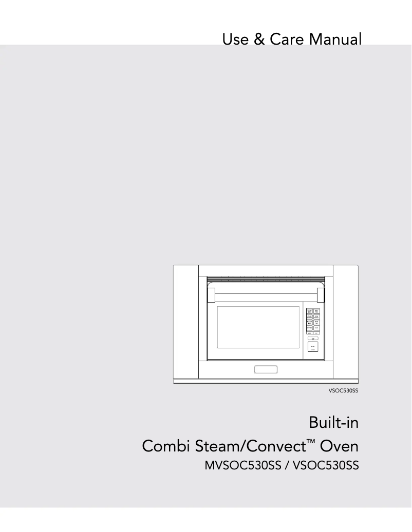 Page 1 de la notice Manuel d'utilisation et d'entretien Viking MVSOC530SS