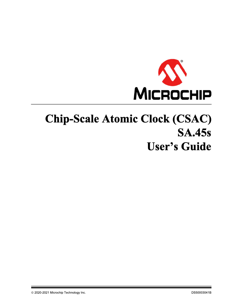 Página 1 del manual Manual de usuario Microchip CSAC-Developers-KIT