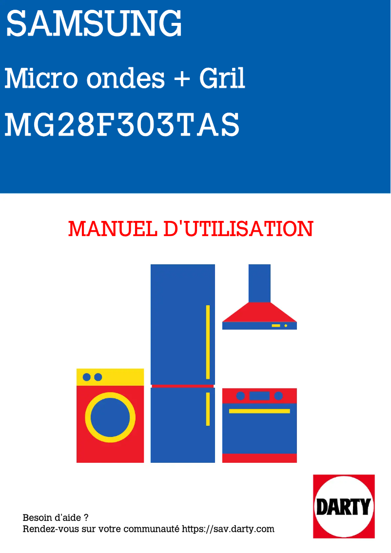 Page 1 de la notice Manuel utilisateur Samsung MG28F303TAS