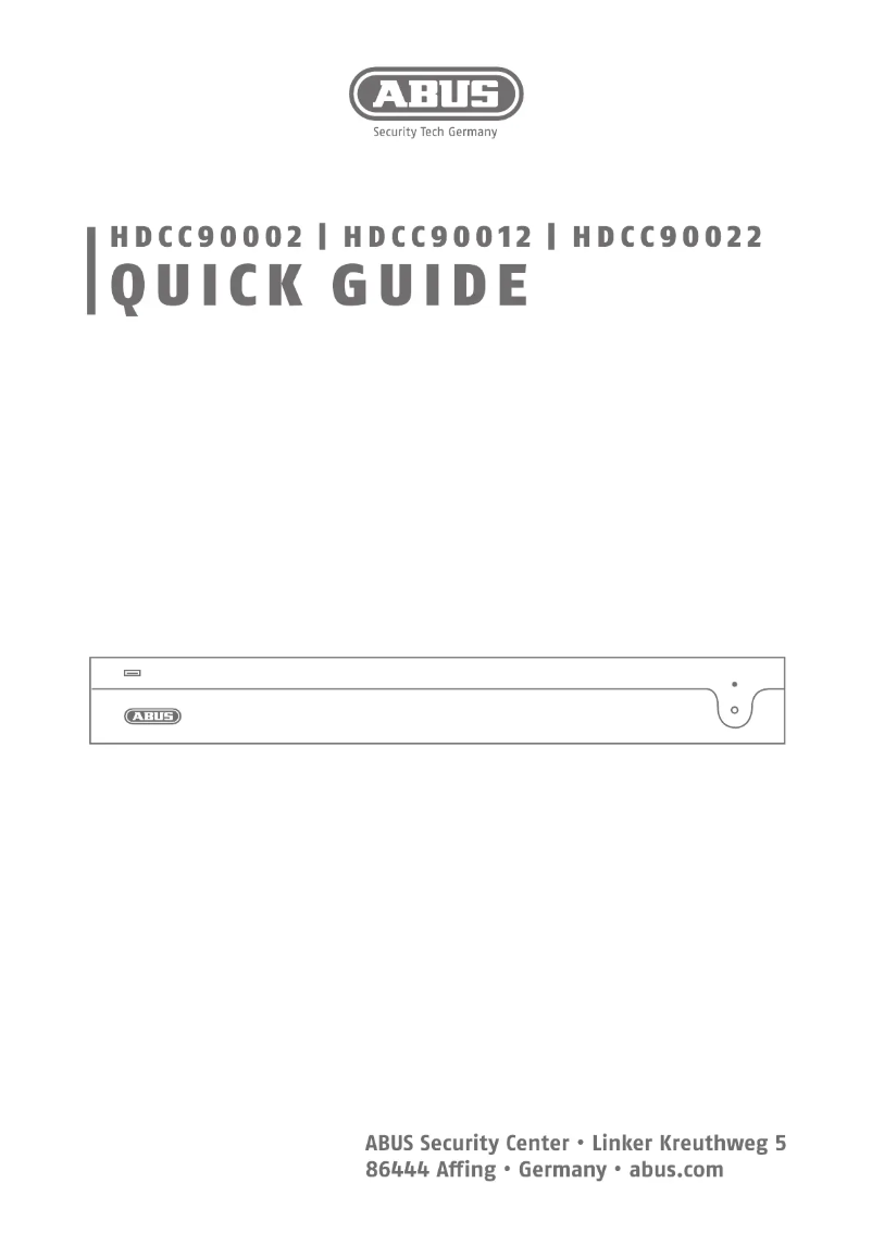 Page n°1 - Guide de démarrage rapide Abus HDCC90002