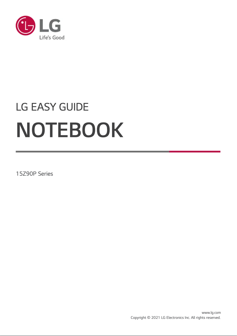 Page n°1 - Manuel utilisateur LG Gram 15Z90P-K