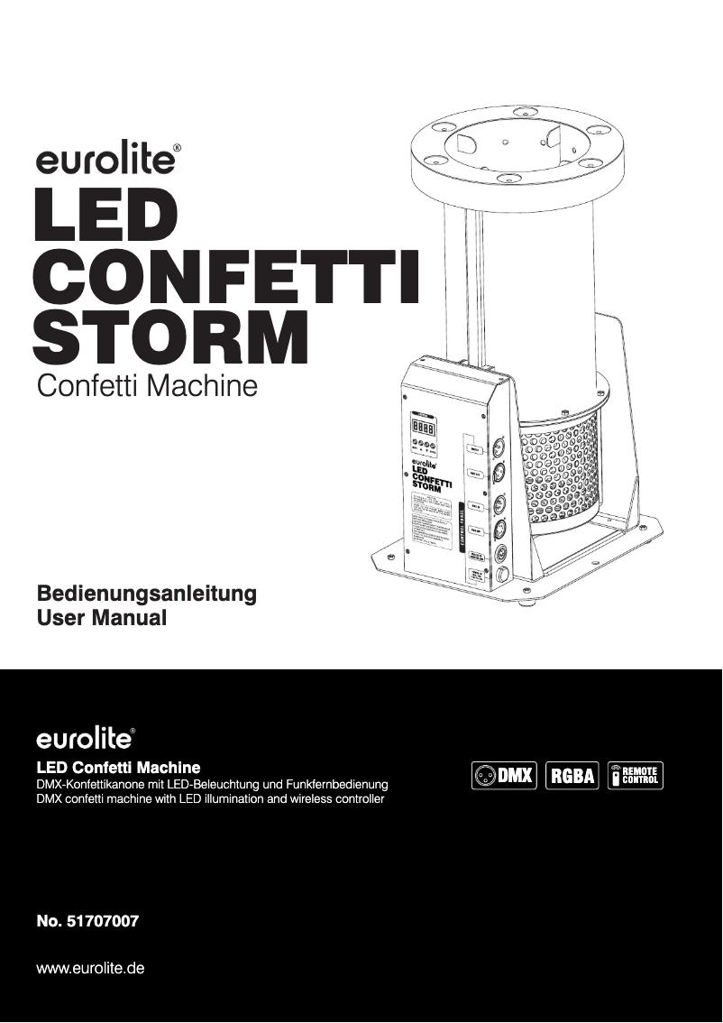 Image de la première page du manuel de l'appareil LED Confetti Storm