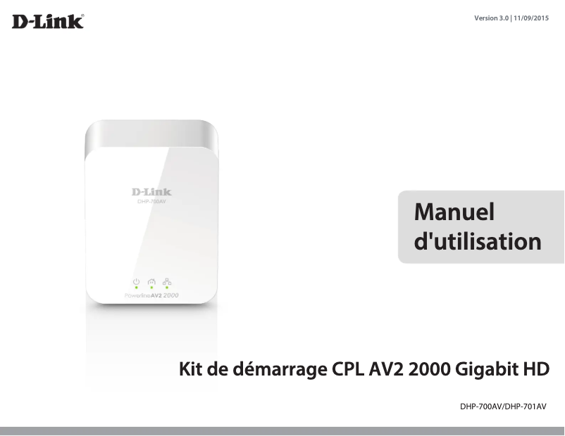 First page image of the manual for DHP-701AV