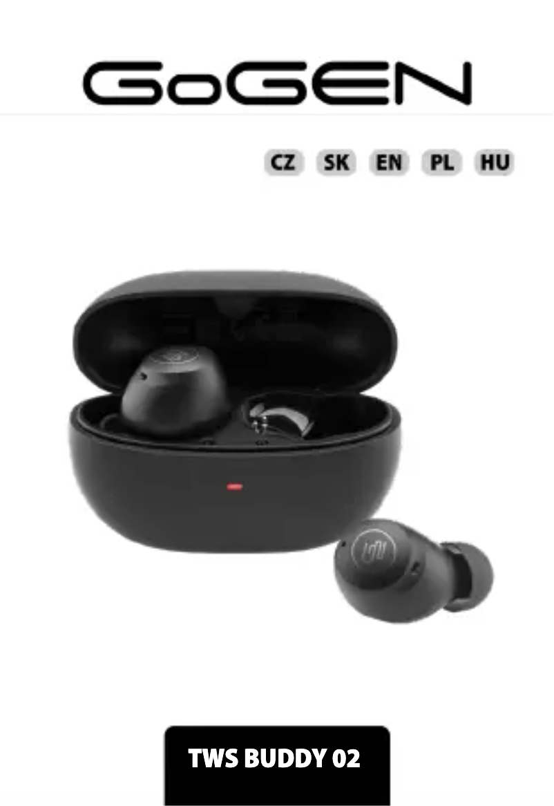 Image de la première page du manuel de l'appareil TWS  BUDDY evo 2