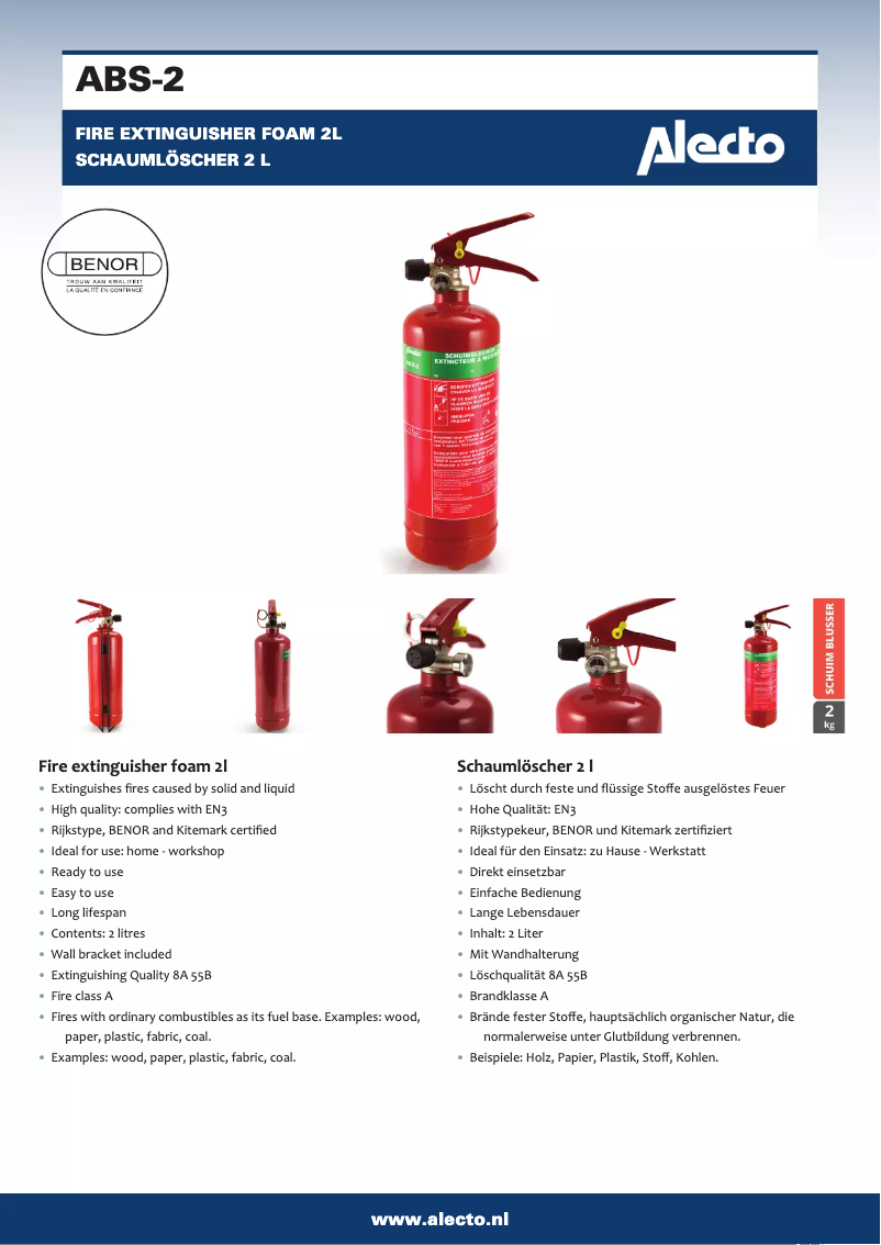 Page 1 de la notice Manuel utilisateur Alecto ABS-2