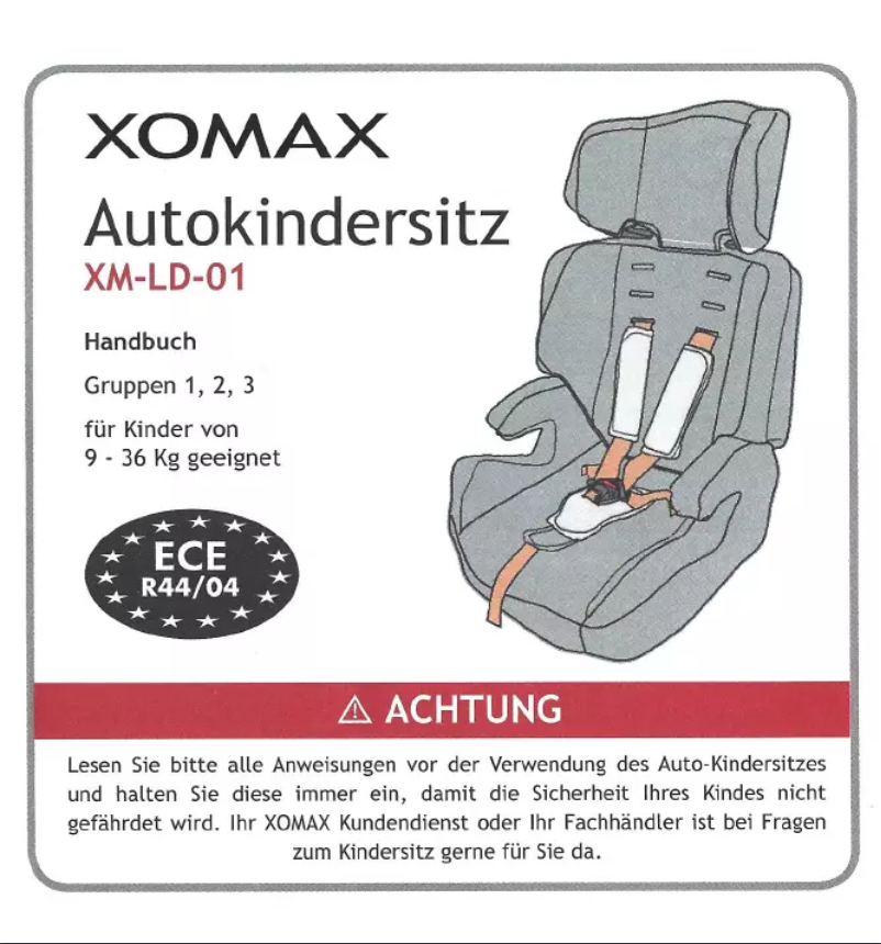 Image de la première page du manuel de l'appareil XM-LD01