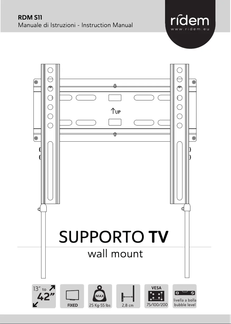 Page n°1 - Manuel utilisateur Ridem RDM S11