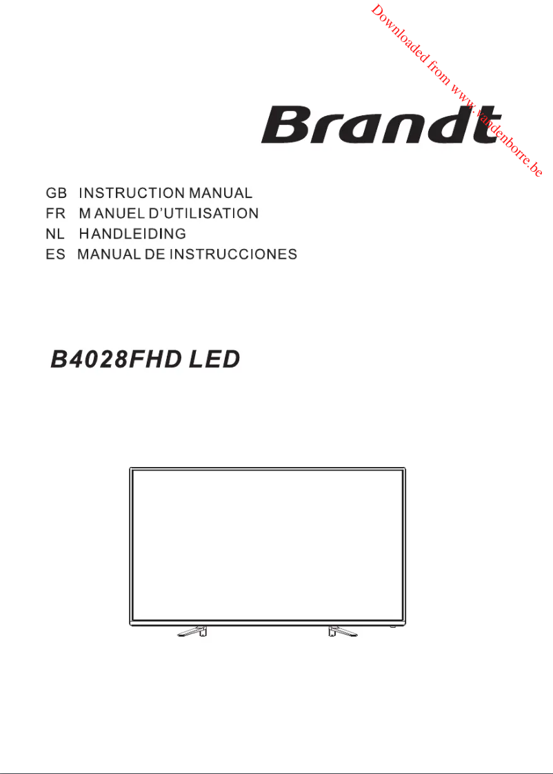 Page 1 de la notice Manuel utilisateur Brandt B4028FHDLED
