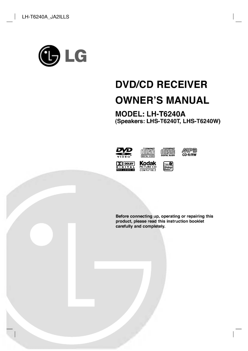 Page 1 de la notice Manuel utilisateur LG LH-T6240A