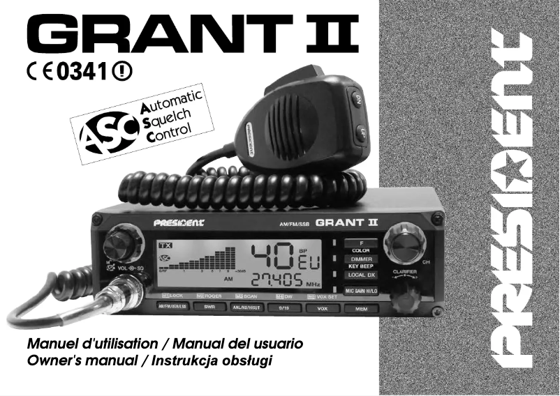 Image de la première page du manuel de l'appareil Grant II