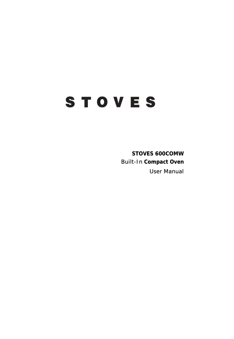 Página 1 del manual Manual de usuario Stoves Sterling 600COMW