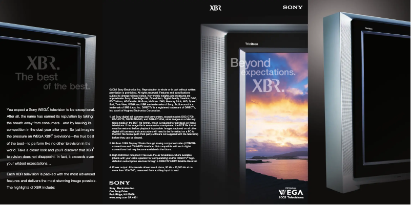 Image de la première page du manuel de l'appareil KV-34XBR800