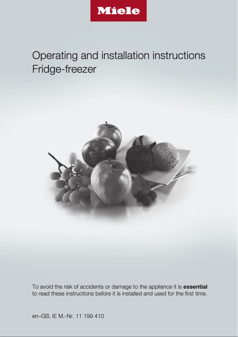 Image de la première page du manuel de l'appareil KFN 28133 D