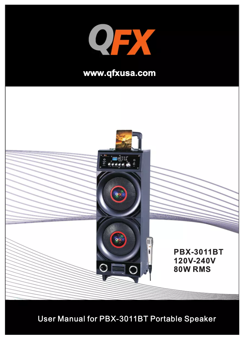 Page 1 de la notice Manuel utilisateur QFX PBX-3011BT
