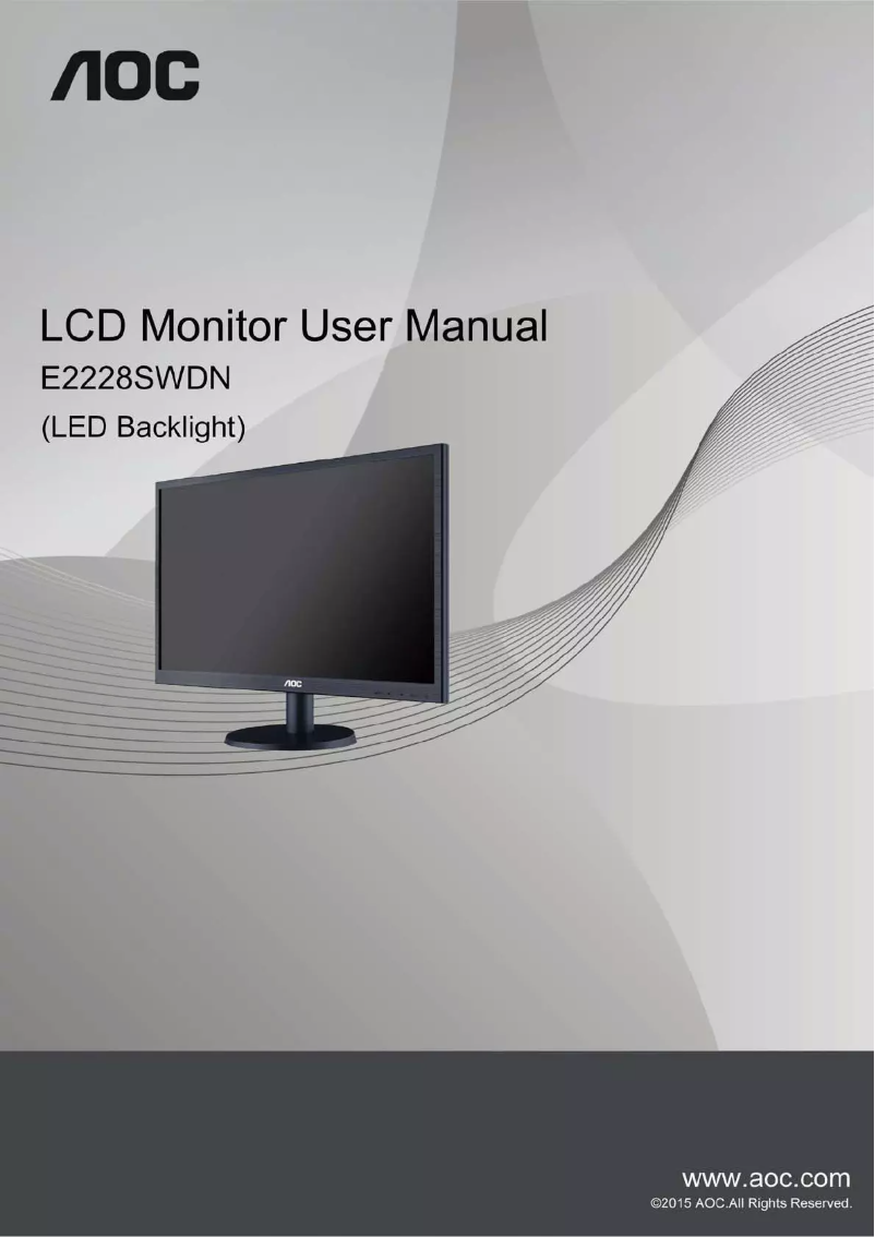 Page n°1 - Manuel utilisateur AOC E2228SWDN