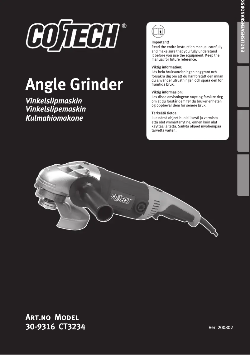 Page n°1 - Manuel utilisateur Cotech CT3234